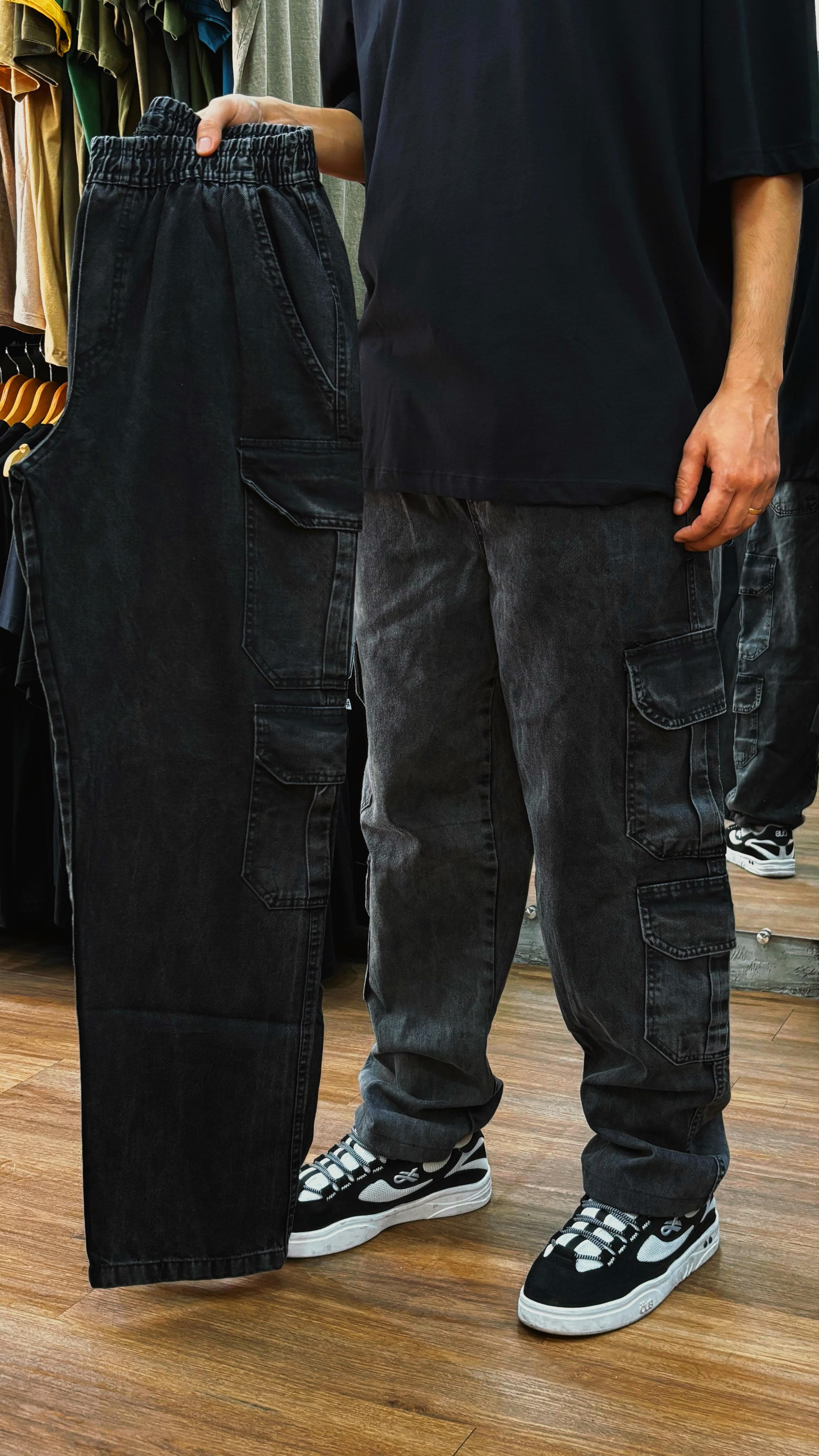 Calça Oncross - Jeans Cargo 4 Bolsos Estonada