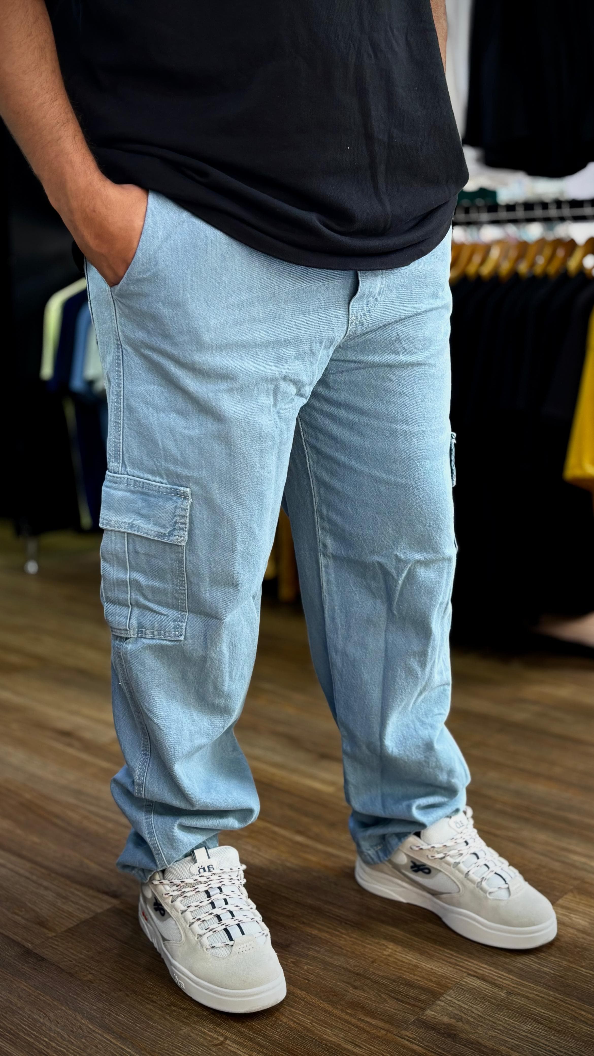 Calça Oncross - Cargo Jeans Claro