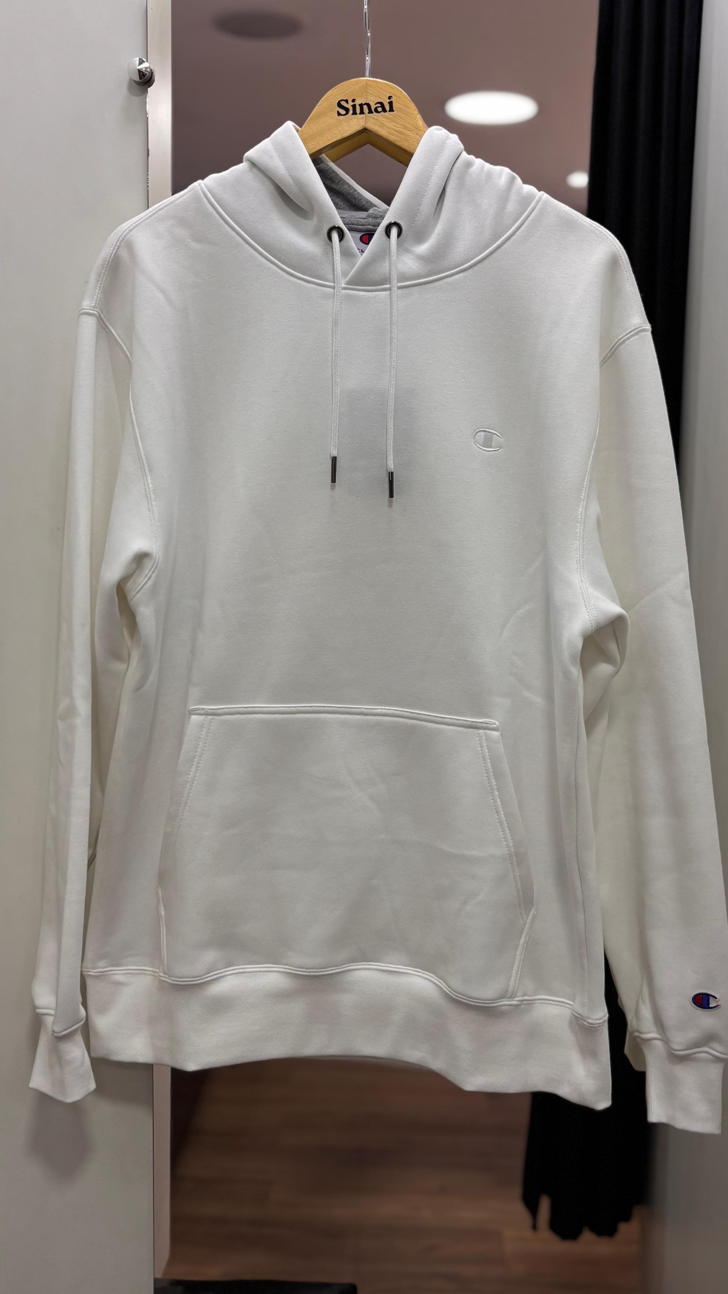 Moletom Champion - C/Capuz Logo Bordado Branco - 1
