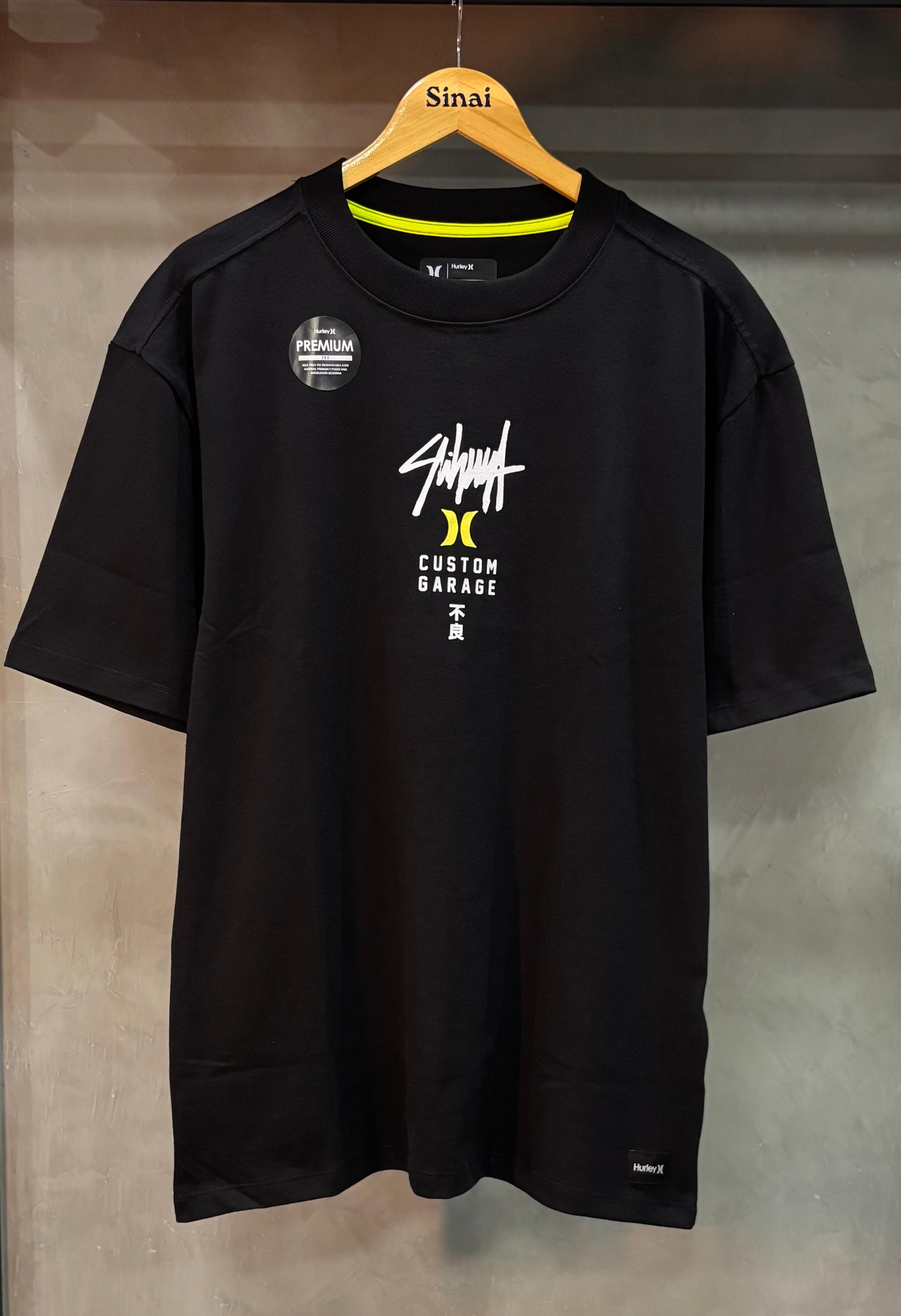 Camiseta Hurley - Esp Signature Block Preto