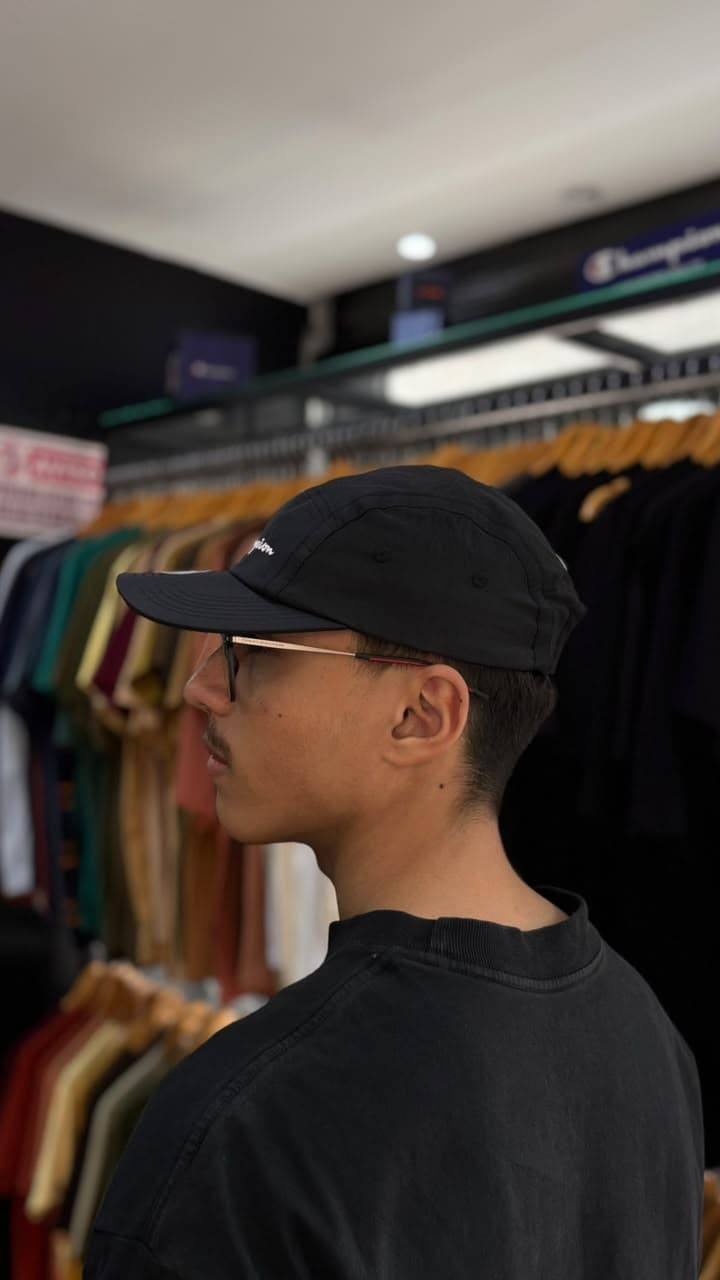Boné Champion - Five Panel Mini Script Black - 2