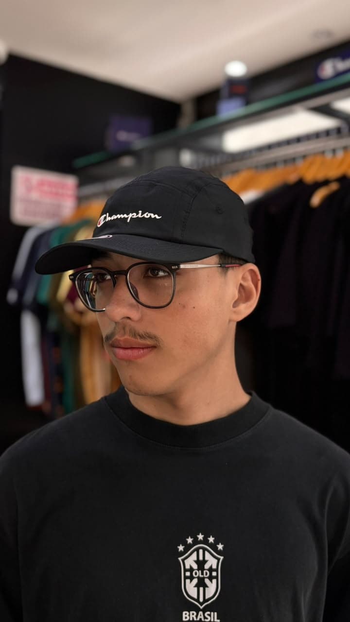 Boné Champion - Five Panel Mini Script Black - 1