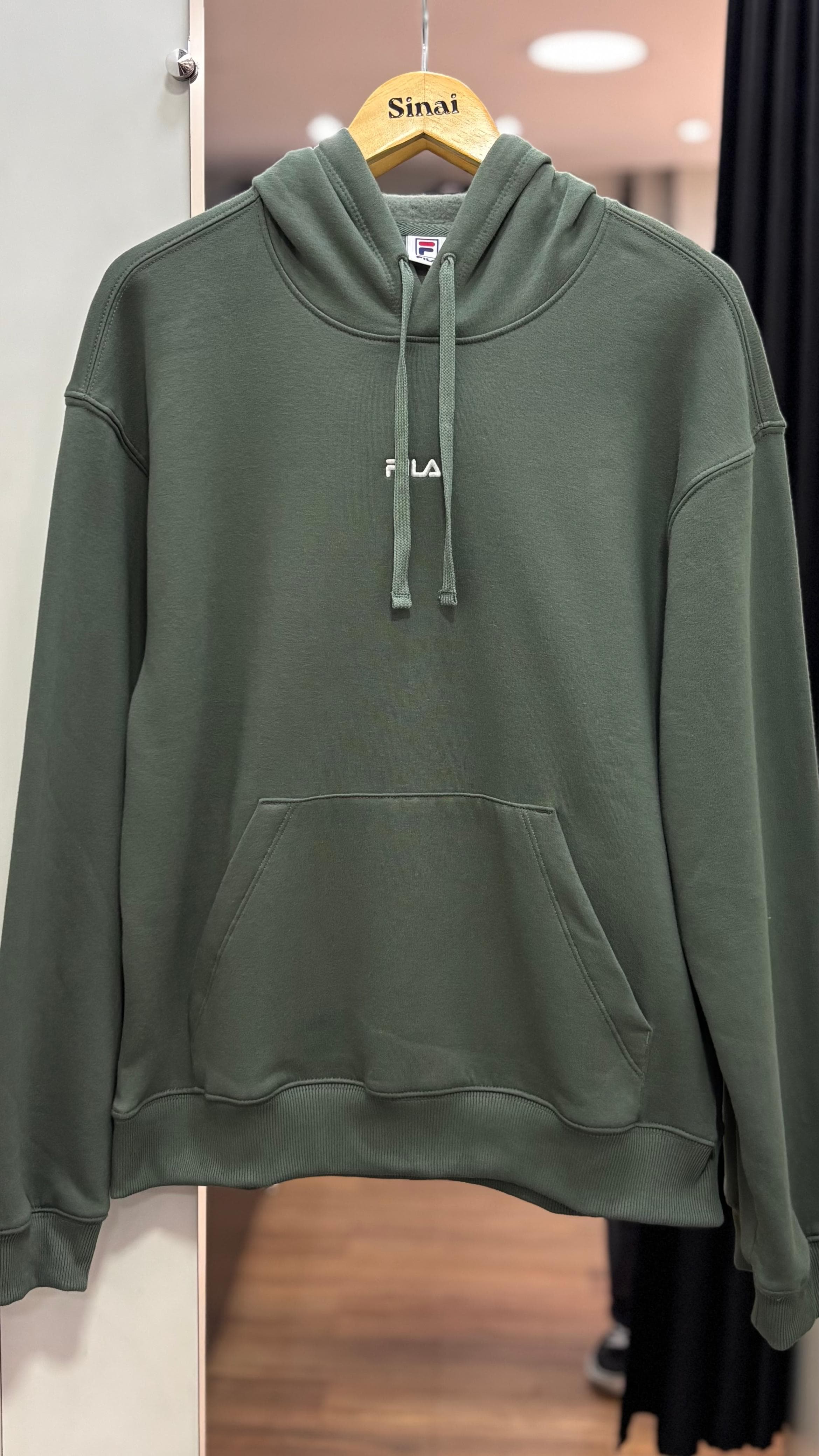 MOLETOM FILA - LOGO BORDADO VERDE